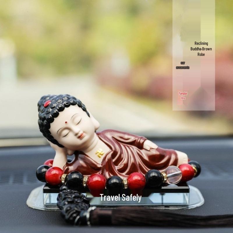 Maitreya Buddha Car Ornament: Creative Center Console Decoration for Safety and Style.