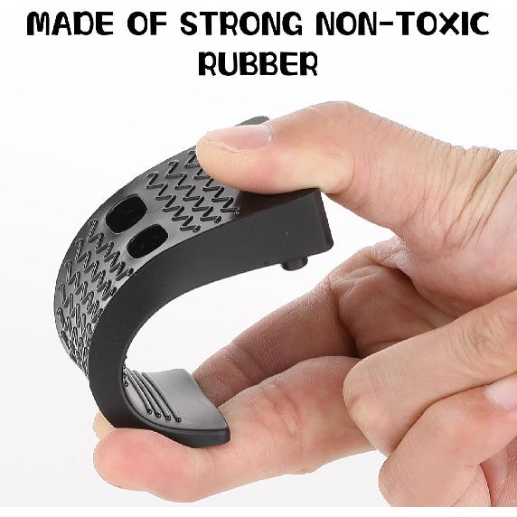 4 Pcs Rubber Door Stoppers for Bottom of Door Wedge Thin Doors Stopper for Carpet Tile Concrete Floor Large Rubber Door Stoppers for Commercial