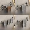 Modern Minimalist Three Layer Towel Bar Wall Mount With No Drilling For Bathroom Storage
