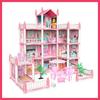 DIY Princess Castle Dollhouse with Lights for Girls' Pretend Play