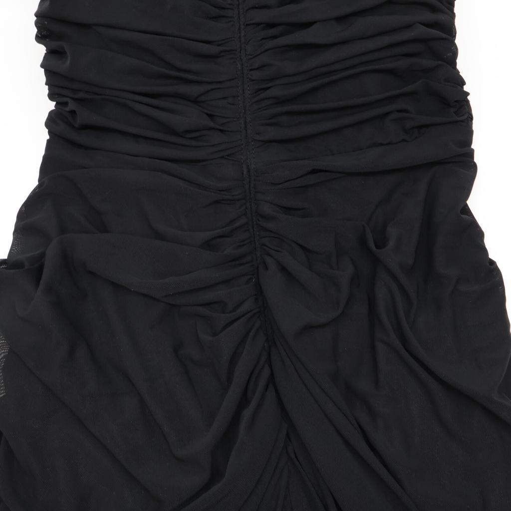 Tadashi Shoji 738814LJ Black Mesh Long Dress Dress XS blackUsed