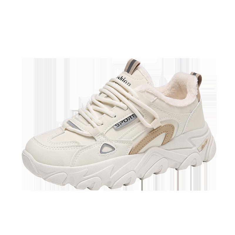 

Women s shoes dad shoes women s 2025 new autumn and winter velvet thickened shoes platform running sports casual shoes women 40 бежевый