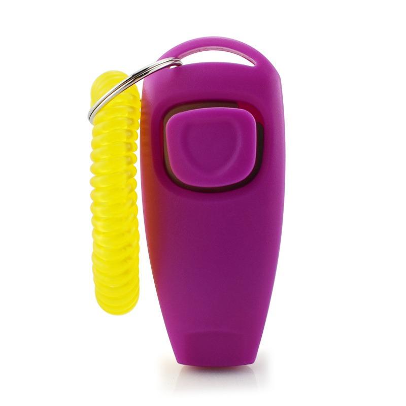 2 in 1 Training Clicker Pet Clicker Dog Clicker Training Whistle Answer Card Pet Dog Trainer Assistive Key GXLYP04