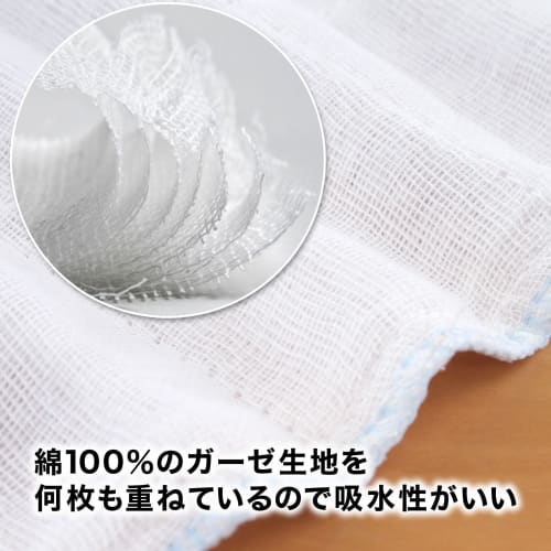 Sanbelm 100% Cotton Kitchen Cloths, Cotton Gauze Dishcloths, White, 25 x 35m, 5-Pack, Recommended by Bistro Sensei and Hattori Sensei, No Fluorescent