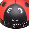 Ladybug Mechanical Timer 360 Degree Rotating Kitchen Countdown Clock Productivity Timer Cute Desk Decor for Cooking Studying