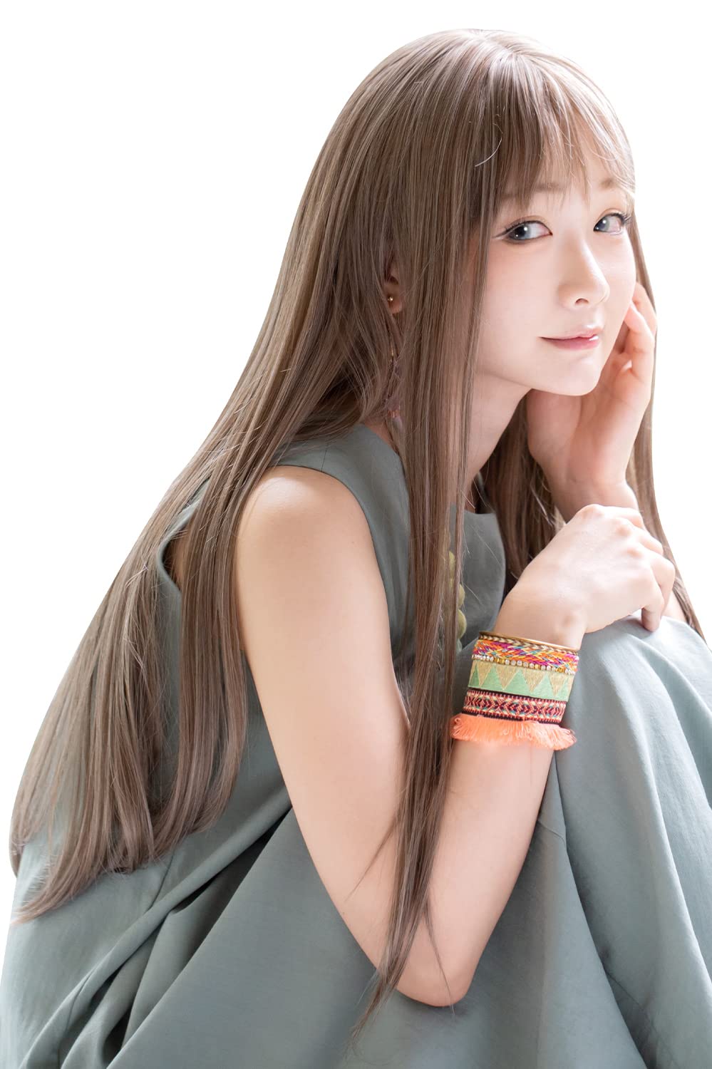 

Easy Long Full Wig Fashion Long Cosplay Natural Heat Resistant With Wig Net Greige [Classe] -