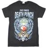 Herren Fünf Finger Todesschild 2018 Tourstädte T-Shirt Klein schwarz