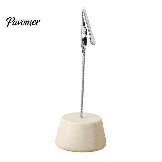 Place Card Holder Wood with Metal Clip, Small Table Number Name Sign Waterproof Wooden Clip Holder, Memo Note Photo Stand for Wedding Party Restaurant