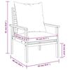 VidaXL Lot de 2 Fauteuil de Jardin avec Coussin, Chaises avec Accoudoirs, Sièges avec Dossier Patio Terrasse Extérieur, Bois 366375