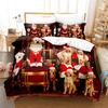 Santa Claus Bedding Duvet Cover Set Queen Christmas Gifts Bed Linen Fashion Design Comforter Cover Teen Bedding Sets Bed Set