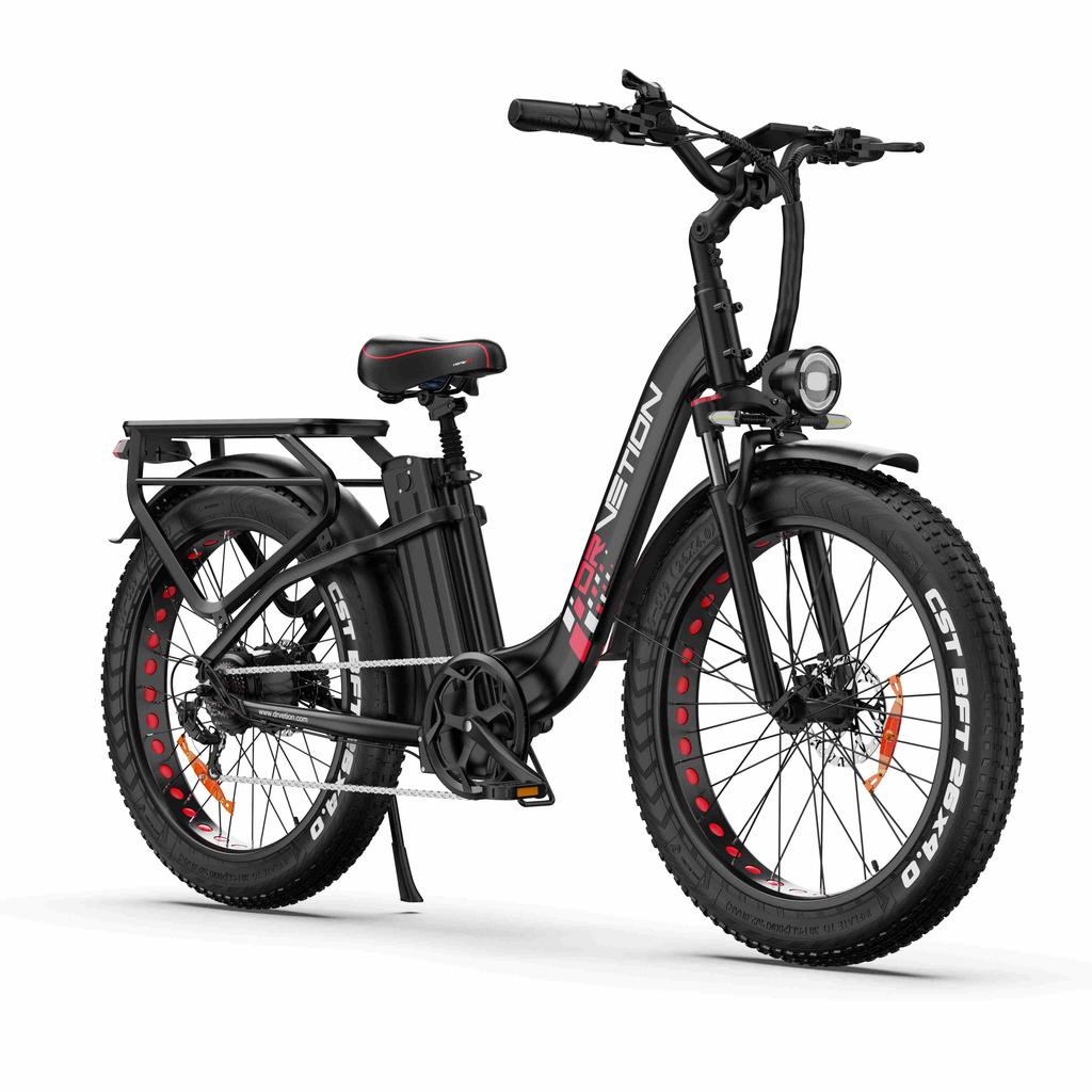 DRVETION CTR26 Step-Thru Fat Tire Ebike, 48V 15Ah Samsung Battery, 100N.M Torque