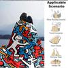 1pc Colorful Characters Pattern Blanket Warm, Cozy, And Soft, Suitable for Sofas, Beds, Cars, And Office Use.Perfect for Camping And Travel, Making It