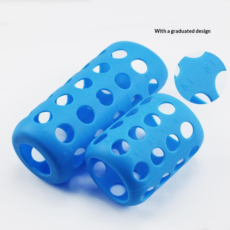 Silicone Sleeve For Glass Baby Bottle Protective Silicone Bottle Cover For Milk Bottle 5.5-6Cm Dia Water Bottle Silicone Sleeve