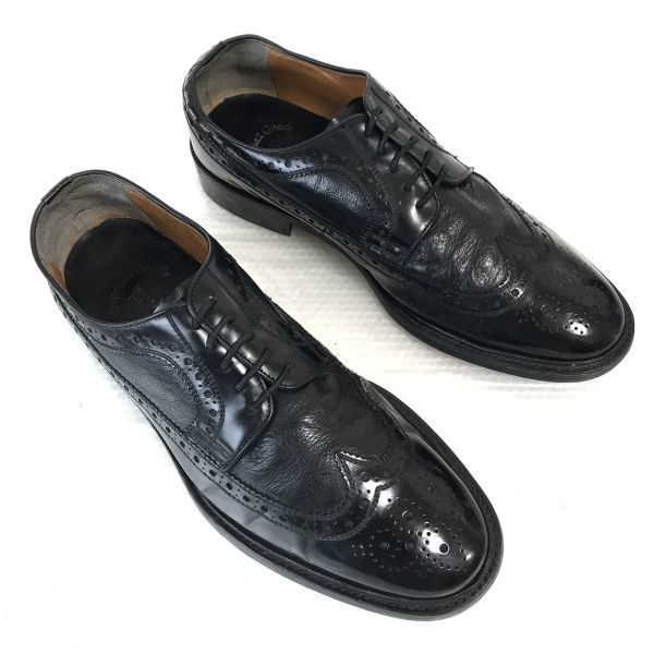 REGAL Imperial Goodyear Leather Wingtip Shoes 26.5E Black Business Shoes(USED)