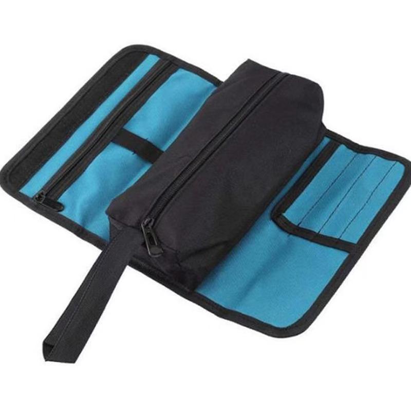 Portable Tool Roll Bag Cosmetic Stationery Zipper Tool Bag Organizer Durable Multi-Purpose Electronic Tool Kit Pouch Bag