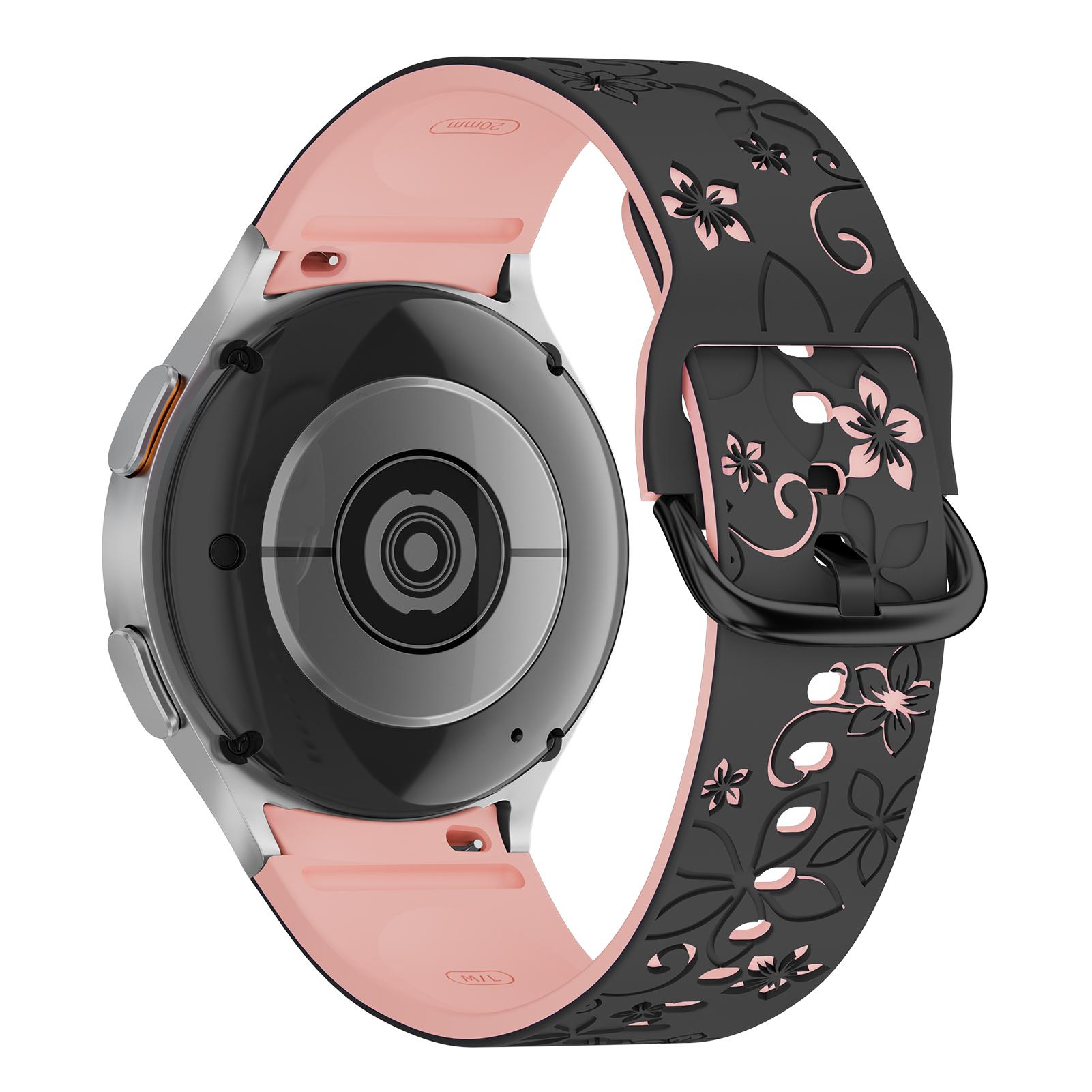 

Силиконовый ремешок для Samsung Galaxy Watch 7 6 5 4 FE 44 мм 40 мм/5 Pro Sport Correa с гравировкой Galaxy Watch6 Classic 43 мм 47 мм ремешок Galaxy Watch 7 40mm