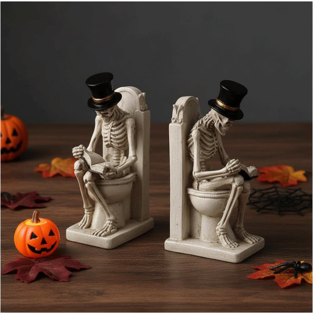 Vintage Style Funny Skull Figurine Durable Resin Gothic Resin Decor Goths