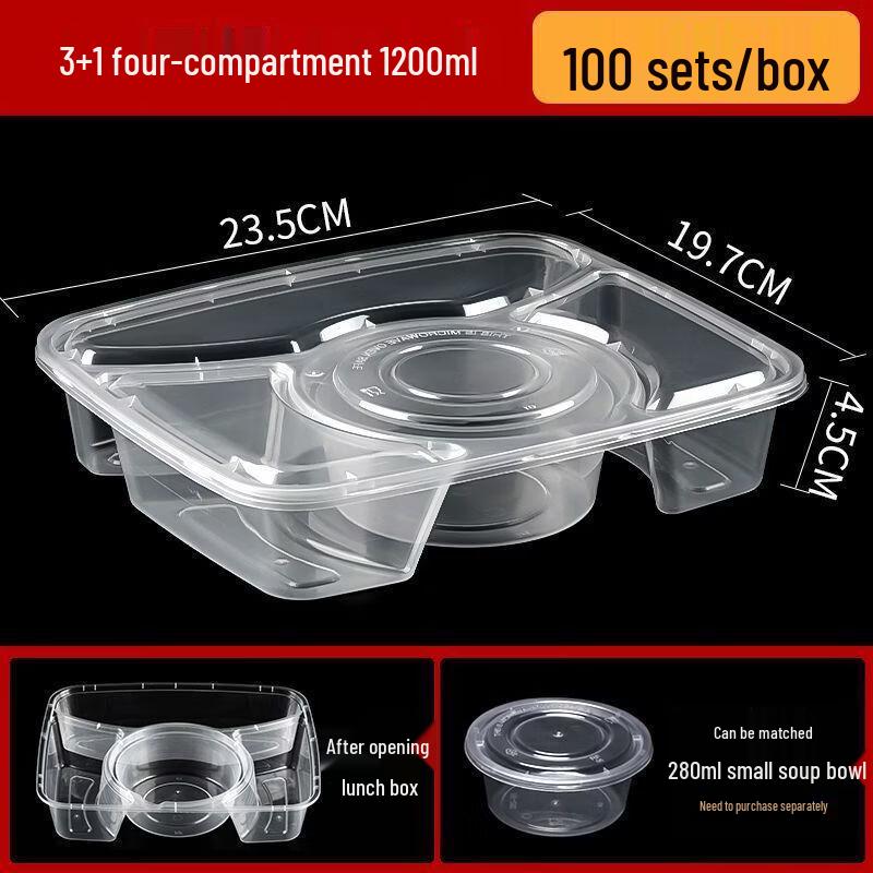 777 Disposable Multi-Compartment Food Containers