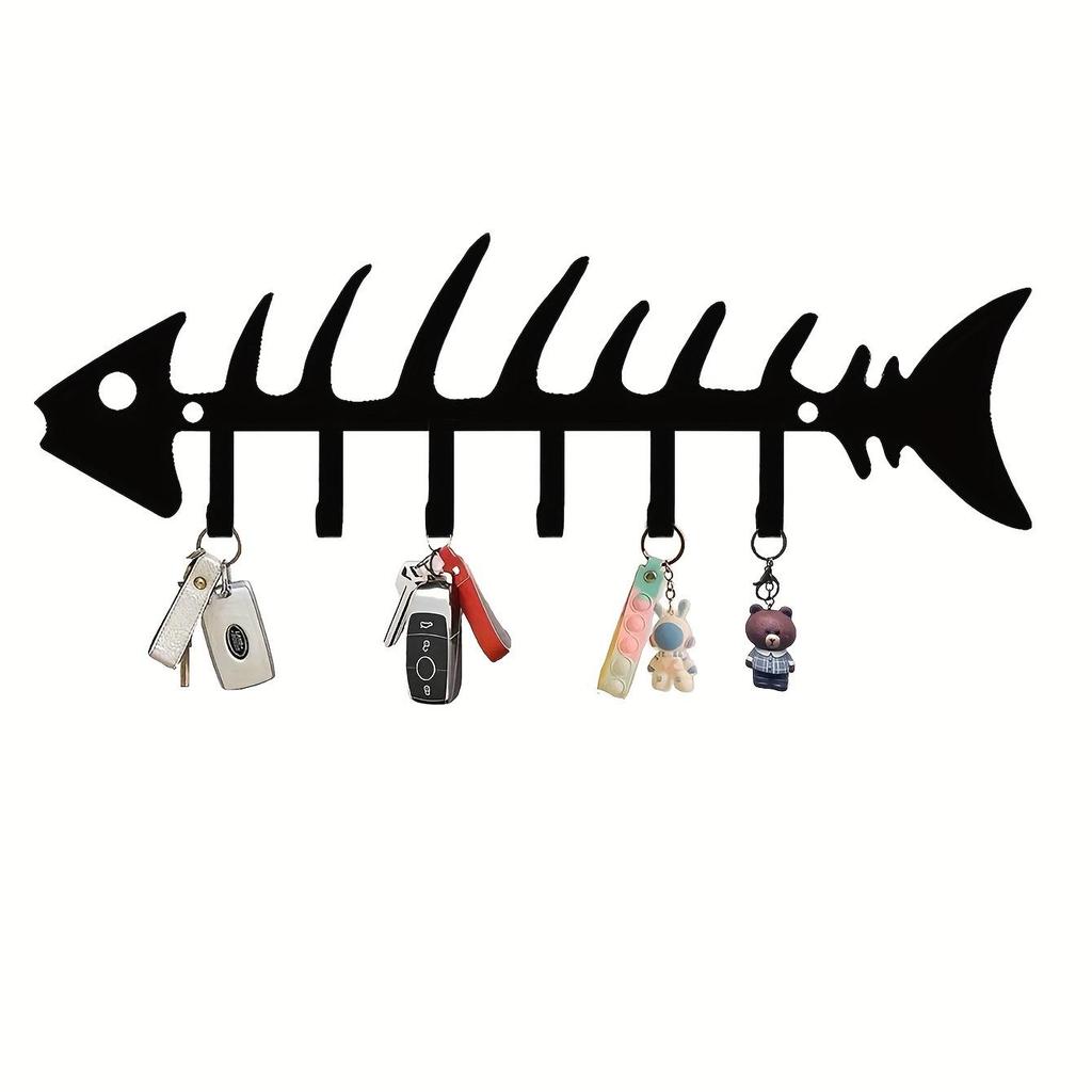 Creative Wrought Iron Wall Hooks - Metal Row Key Storage & Home Decoration