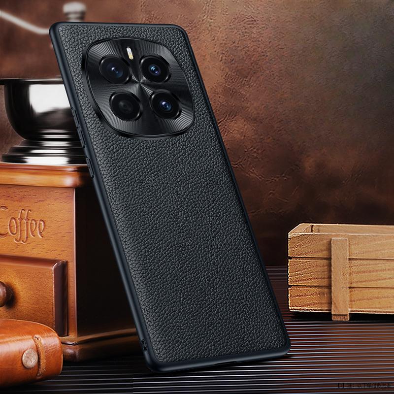 

Подходит для чехла для мобильного телефона Honor Magic7, аппаратный объектив, полностью закрывающий, Honoror, противоударный, кожаный чехол с рисунком личи Honor Magic 7Pro