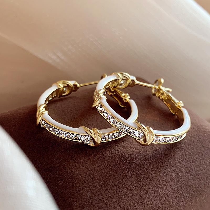 European and American simple love circle earrings fashionable versatile geometric ear buckles earrings earrings women