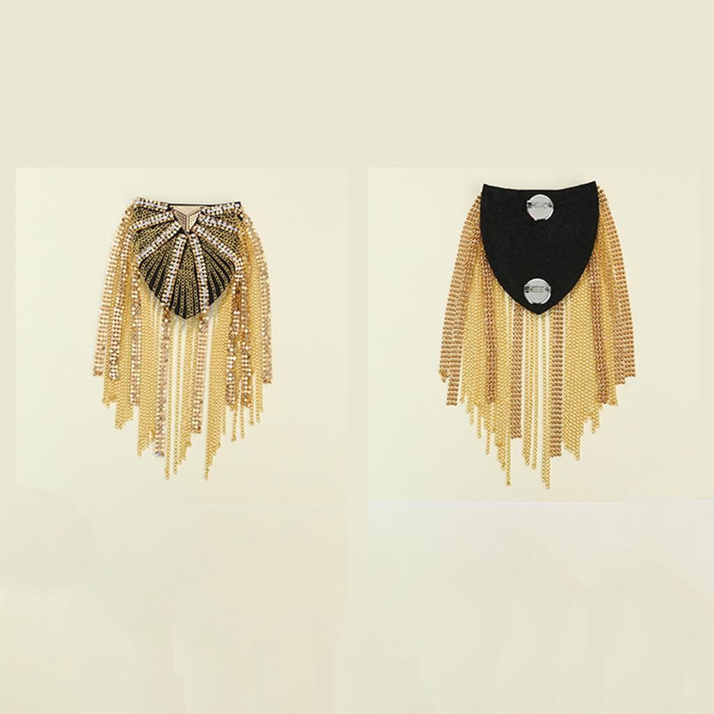 Glistening Tassel Epaulet with Fringe Metal Shoulder Cloth Alloy for Men /Women Gift for Suits Evning Dress Women Gift