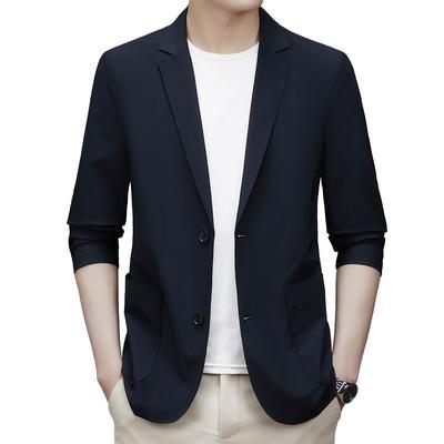 Costume homme printemps et été en nylon élastique sans repassage, protection solaire d'extérieur pour homme
