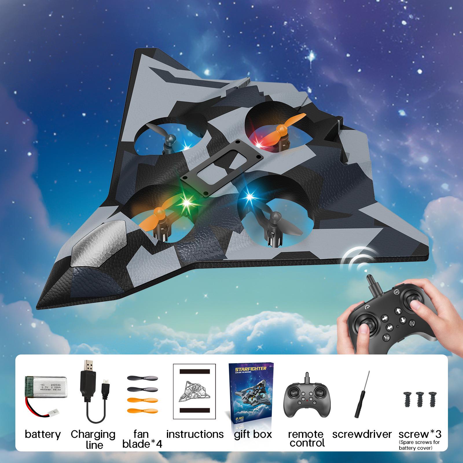 

Популярний пінопластовий літак-дрон з дистанційним керуванням, з вогнями та трюковим переворотом для дітей