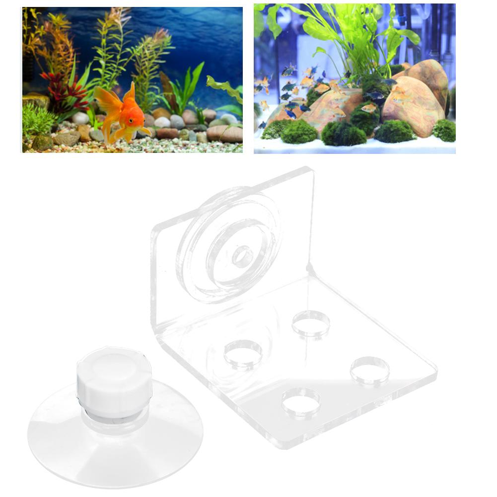 Acrylic Transparent Aquarium 4 Hole Coral SPS Button Snags Bracket Mount Fish Tanks Accessory