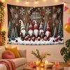 Christmas Theme Wall Tapestry, Xmas Wall Hanging, Holiday Home Bedroom Decoration