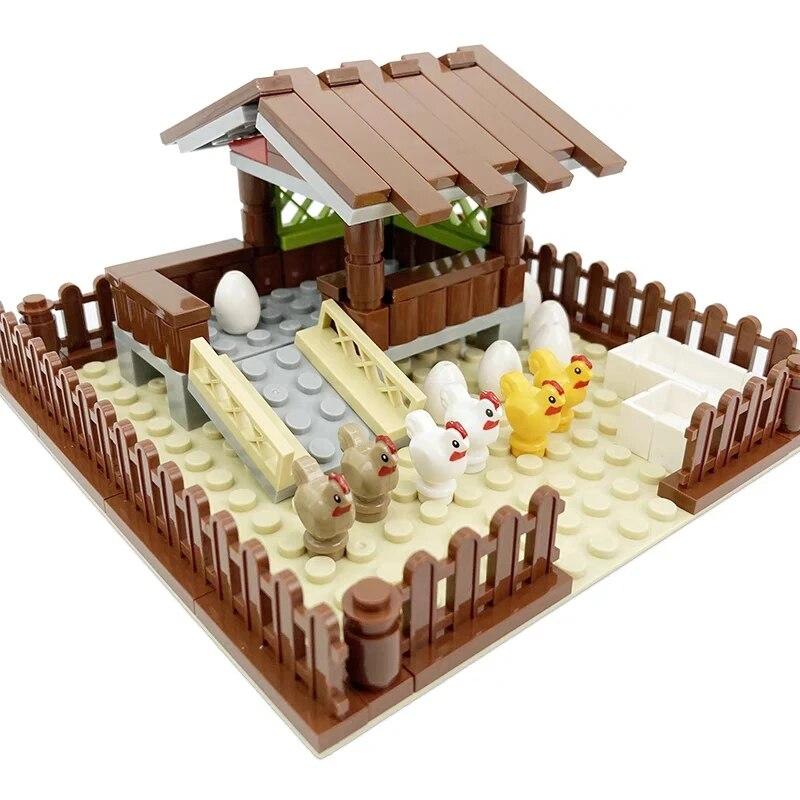 High-Quality Moc High-Quality Chicken High-Quality Coop High-Quality Henhouse High-Quality Building High-Quality Blocks High-Quality For Youngsters