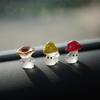 10Pcs Cute Glow in Dark Mini Mushroom Resin Figurines Car Interior Decoration Rearview Mirror Accessories Dashboard Ornament for Micro Landscape
