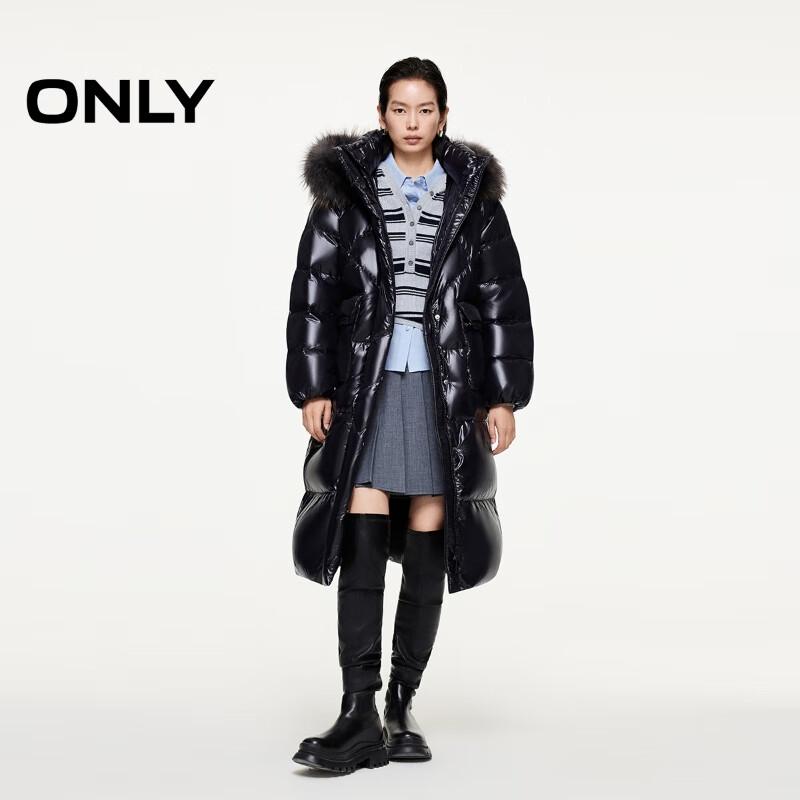 ONLY Women's Hooded 90% Down Long Puffer Jacket