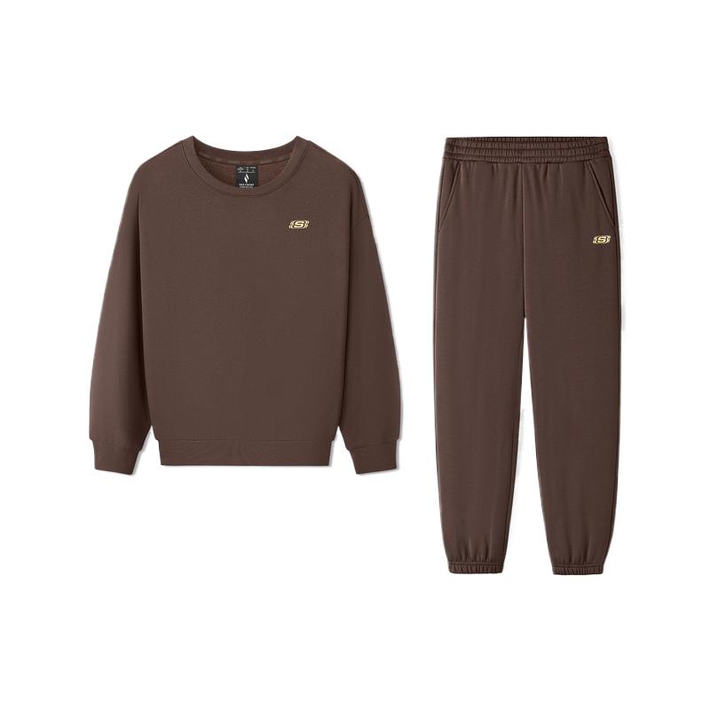 Skechers Breathable Warm Long Sleeve Long Pants Casual Sports Set Women sets L425W096-0046 S