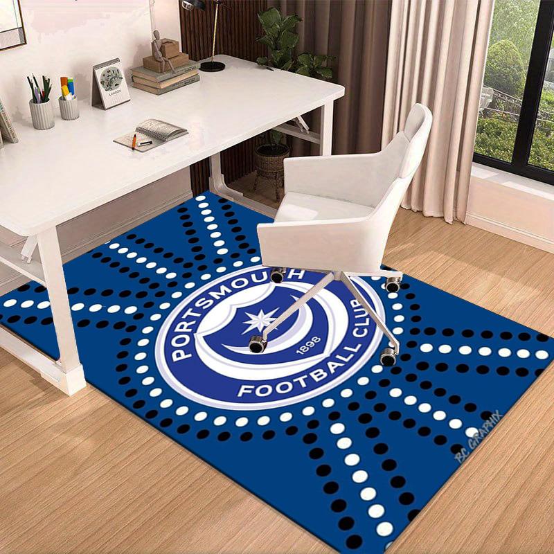 Ports-mouth Fc Anniversary Printed Area Rug for Office, Chair Rug, Decorative Carpet Floor Mat, Large Size Fan gifts Christmas gifts