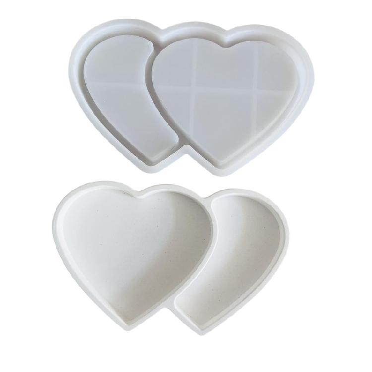 

Duplex Love Silicone Mold Easy to Release for Making Creative Crafts Home Decoration Items Epoxy Molds 1
