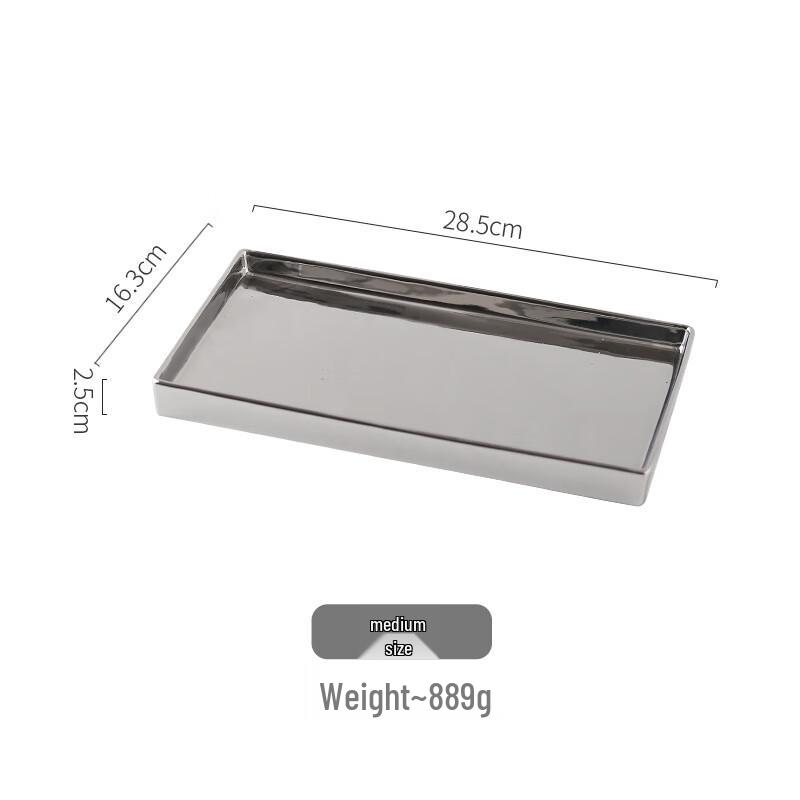 Ru Han Silver Rectangular Storage Tray