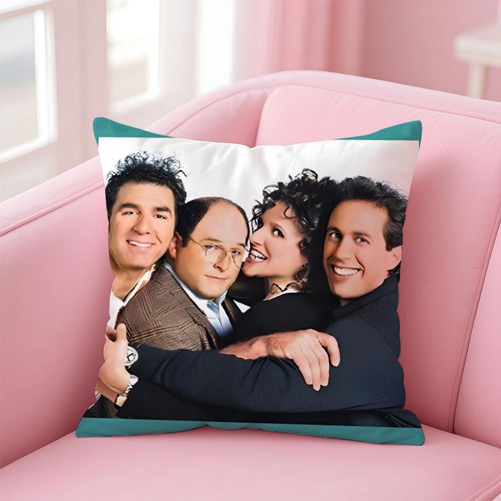 Funny Classic American TVSeries Movie SSeinfeld Cushion Cover Pillow Case Soft Skin Friendly Fabric  Concealed Zipper