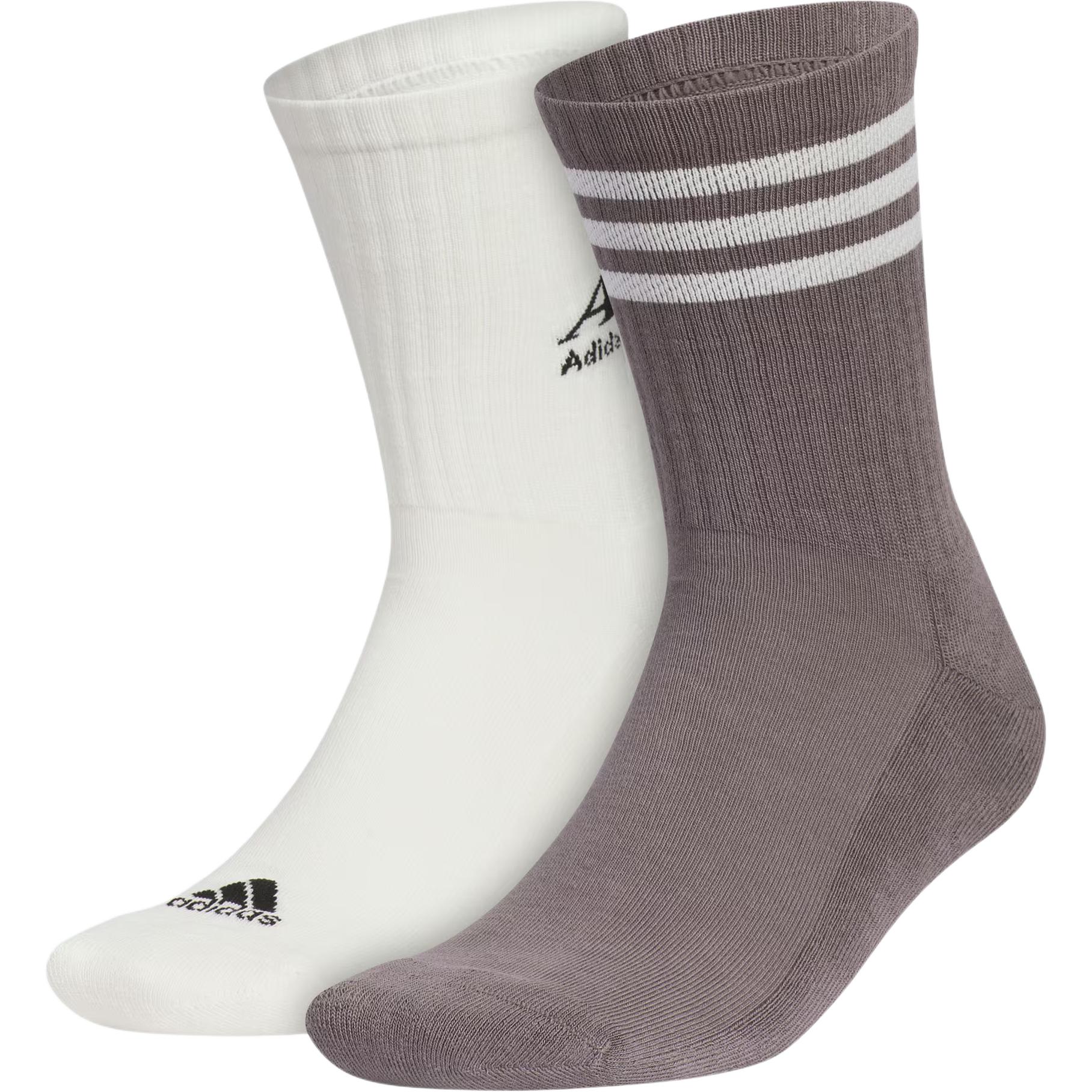 Adidas Lounge FUTURE GRAPHIC SOCKS Crew Socks Unisex 2 Pack Jade White/Charcoal Gray JF1195 M