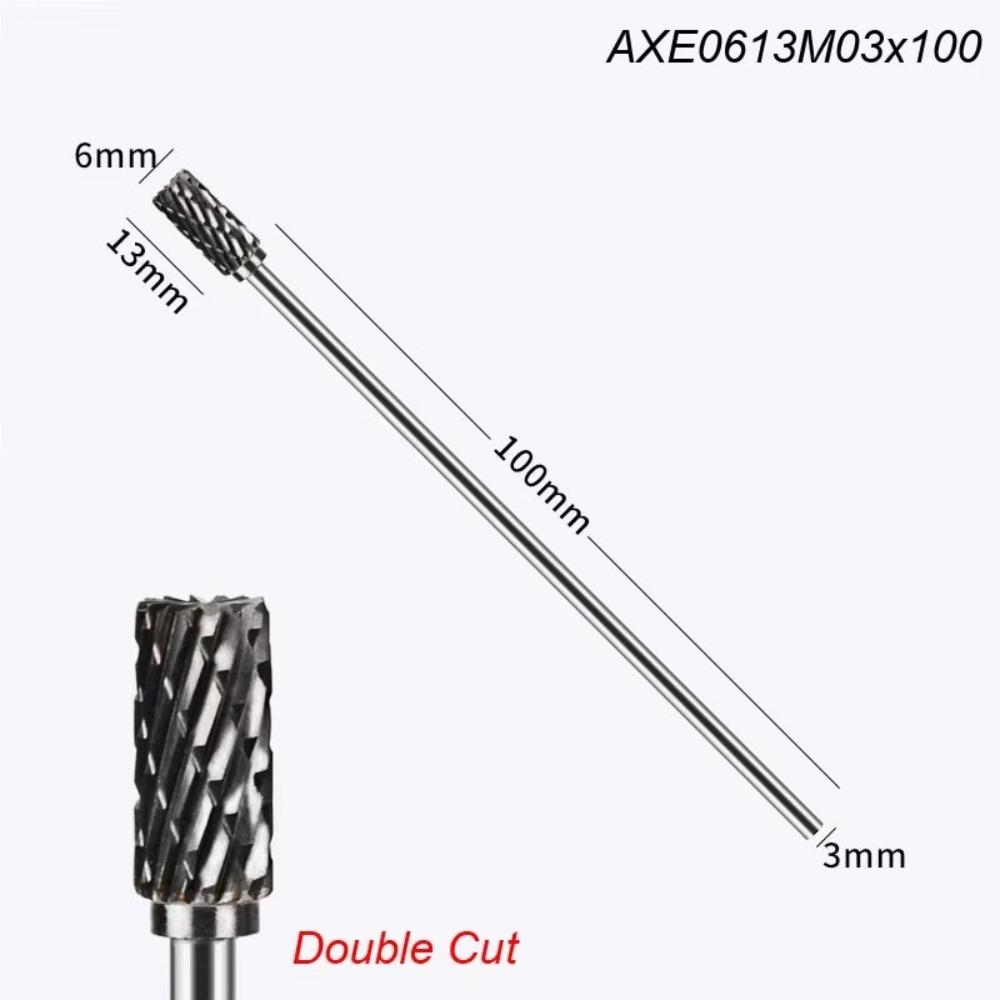 100mm Rotary File Milling Cutter Extra Long Carbide Burr Alloy Bits Tungsten Steel Grinding Head
