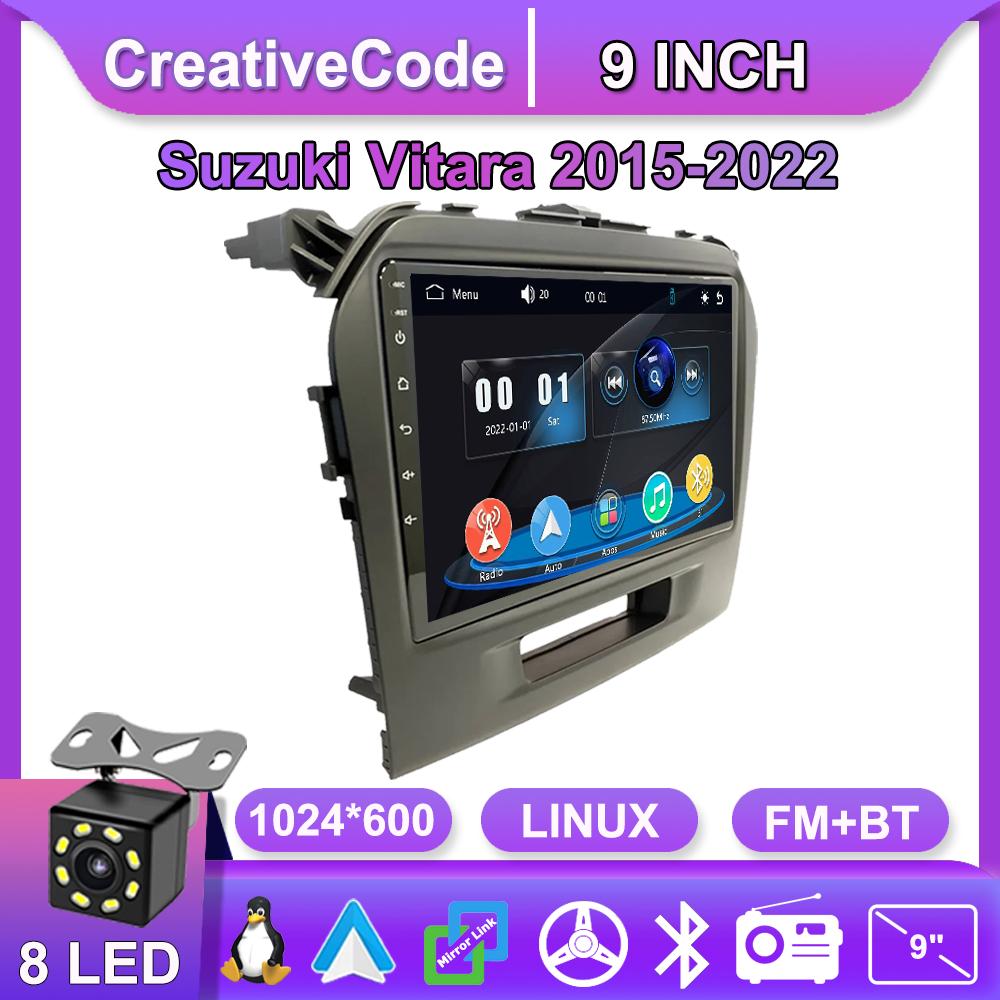 Car Radio Multimedia MP5 Player Head Unit Stereo BT For Suzuki Vitara 2015-2022 чёрный