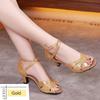Ladies Latin Dance Shoes Female Adult Mid-heel Dance Shoes Women's Square Dance Ballroom Dance Soft-soled Sandals