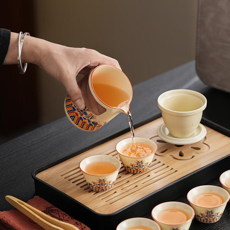 Nordic Style Ru Kiln Ceramic Tea Set