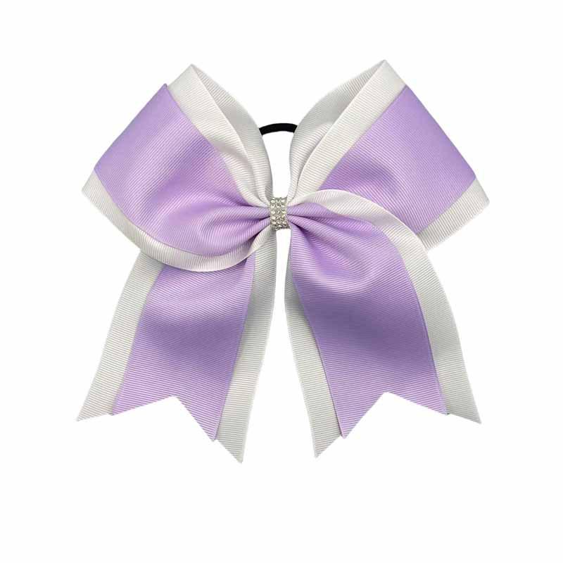 European Double Layer Rhinestone Bow Hair Tie for Kids - Cheerleading & Sports светло-фиолетовый