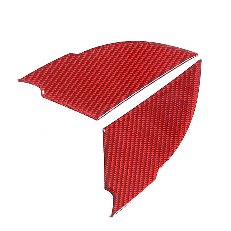 METYOUCAR Set of Carbon Fiber Hood Side Cover Stickers for Honda Customizable Exterior Parts 2-Piece N-BOX JF3/JF4 (2017-2021), (Red)