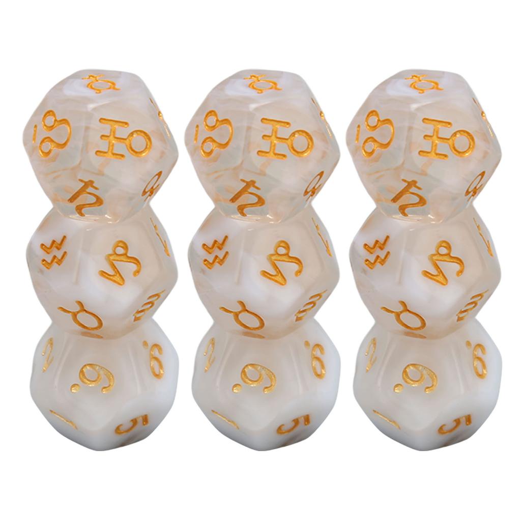 9PCS Polyhedral Dice Set Waterproof Plastic Lightweight Portable Table Gaming Dices for Travel Picnic