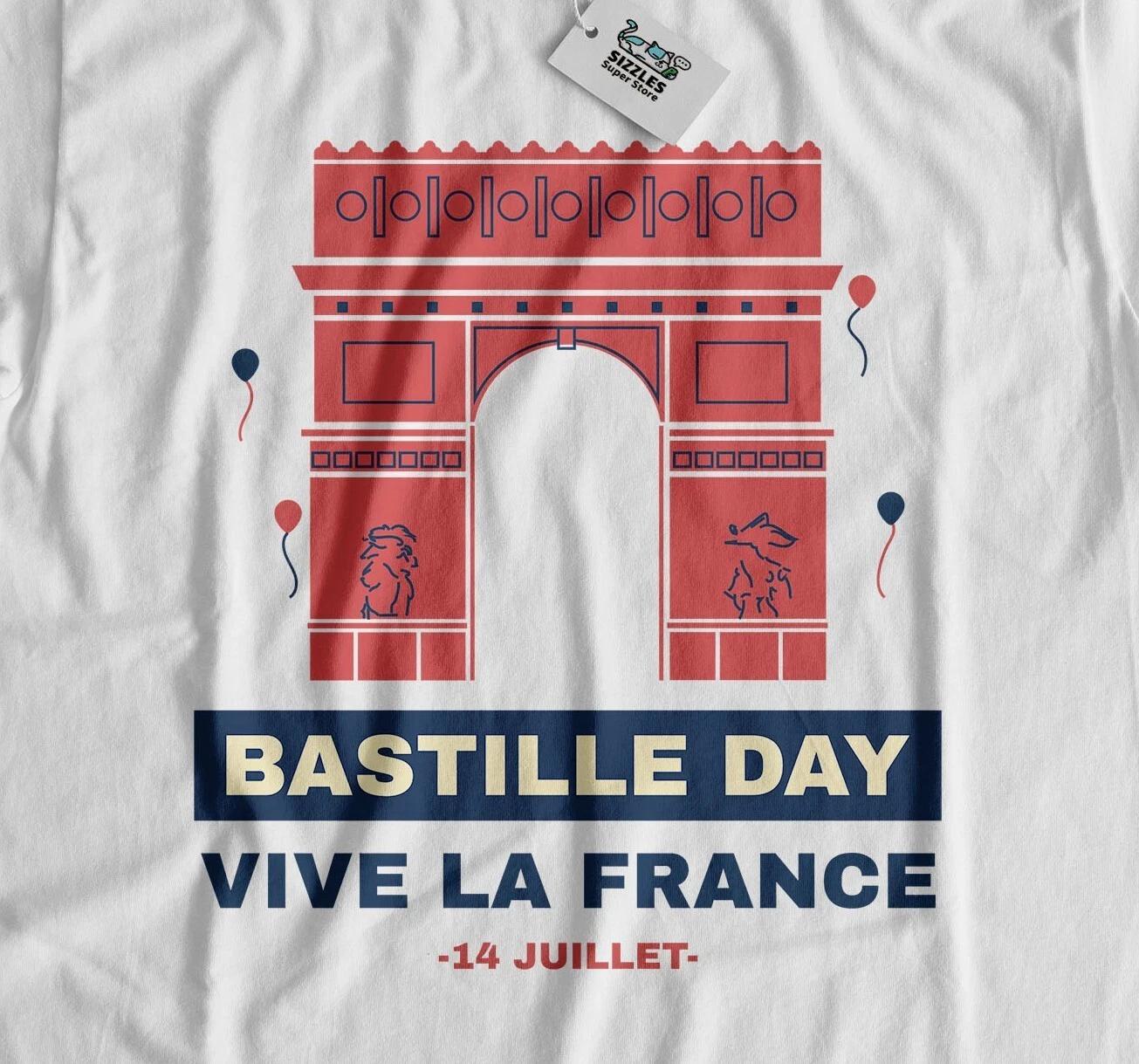 

Bastille Day! Vive La France! Storming of the Bastille T-Shirt French 1789 Gifts 4XL