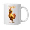 Personlig F-Caw-F Kyllingkrus 15oz Keramisk Kaffekopp Morsom Hane Gårdsdyr Humor Krus Gjenbrukbart Oppvaskmaskin Mikrobølgeovn Sikker Drikkeglass