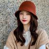 WTEMPO Spring Fall Winter Knitted Bucket Hats Women Solid Color Casual Woolen Hats Versatile Shopping Travel Hats