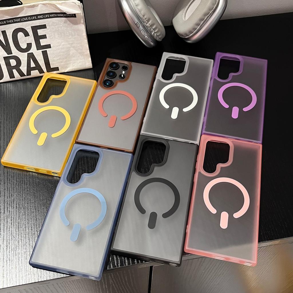Convient pour Samsung Galaxy S25 Ultra Coque de téléphone portable Magnétique Mat S24 Ultra Anti Chute S23S24 Dopamine